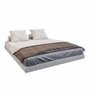 Ver imagem 2 de Cama Box King Osaka Flutuante Estilo Japonesa 193x203 Base Estofada Linho Cinza - Desk Design
