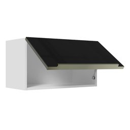 Armário Aéreo Madesa Lux 60 cm 1 Porta Basculante Branco/Preto - 6