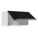 Ver imagem 6 de Armário Aéreo Madesa Lux 60 cm 1 Porta Basculante Branco/Preto
