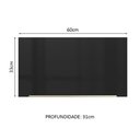 Ver imagem 3 de Armário Aéreo Madesa Lux 60 cm 1 Porta Basculante Branco/Preto