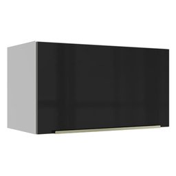 Armário Aéreo Madesa Lux 60 cm 1 Porta Basculante Branco/Preto - 2