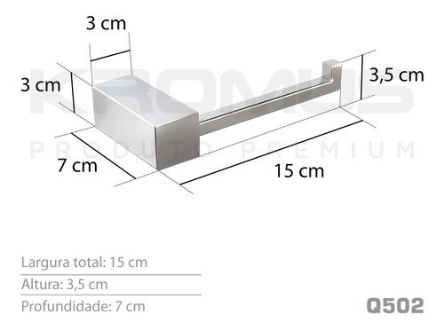 Papeleira Quadratus Inox - Kromus Q502 - 3