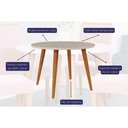 Ver imagem 5 de Mesa Sala Dani 109 + 4 Cad Maia Nature/Bege Cimol