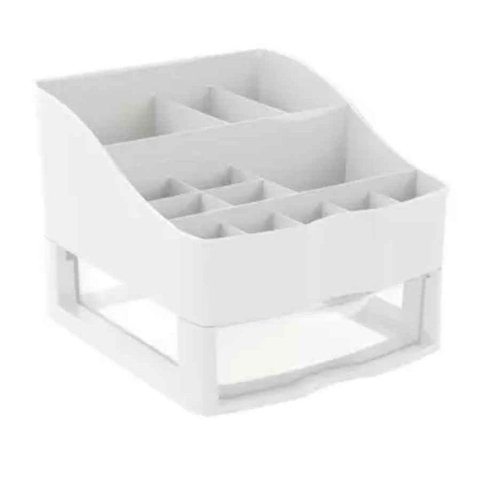 Kit Organizador de Cosméticos e Maquiagem Branco C/1 Gaveta Nitron