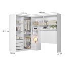 Ver imagem 2 de Quarto Modulado Completo Casal Florença Branco Moval