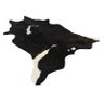Tapete de Couro de Boi. Pele Bovina Natural. 1,90 x 2,20 M. Preto e Branco. P608B - 2