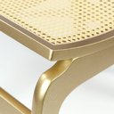 Ver imagem 3 de Banco de Madeira 1 Lugar com Assento Palhinha Natural Dourado