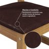 Conjunto Mesa de Jantar 90cm Redonda e 4 Cadeiras Estofadas 100% Madeira Maciça Cork Espresso Móveis - 9
