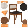 Conjunto Mesa Lins 4 Cadeiras Sextavada Freijó/off/corin. Marrom - M.a Freijó/off Pre/corino - 7