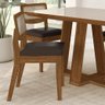 Conjunto Mesa Lins 4 Cadeiras Sextavada Freijó/off/corin. Marrom - M.a Freijó/off Pre/corino - 4