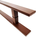 Ver imagem 3 de Puxador Portas Duplo Aço Inox Padrão Corten Clean 50 Cm para Portas: Pivotantes/madeira/vidro Temper