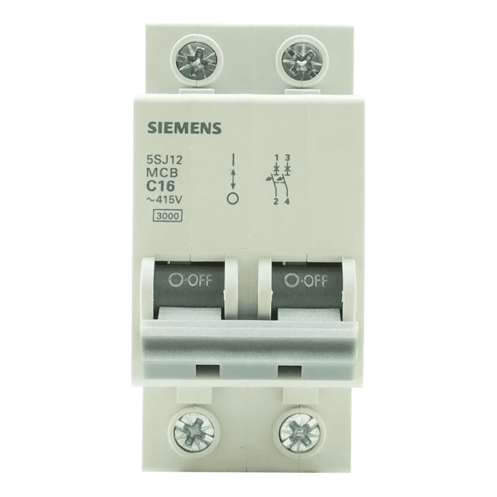 DISJUNTOR BIFÁSICO BIPOLAR MINI DIN CURVA C 5SJ1 SIEMENS:16A