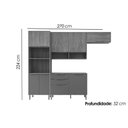 Ver imagem 7 de Kit Cozinha Mgm 5 Peças Celeste C5p174 Cinamomo/off