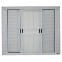 Ver imagem 1 de Veneziana Branca de 6 Folhas com Grade 100x120cm - 1404 - JANELLOT