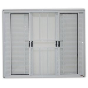 Veneziana Branca de 6 Folhas com Grade 100x120cm - 1404 - JANELLOT