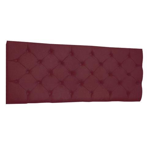 Cabeceira Painel Capitonê Casal 1,40m Jade Suede - Pallazio - Marsala