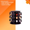 Ver imagem 4 de Porta Condimentos Giratório com 9 Potes Preto