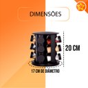 Ver imagem 2 de Porta Condimentos Giratório com 9 Potes Preto
