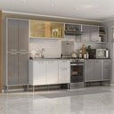 Ver imagem 2 de Armário de Cozinha Completa 6 Pçs com Balcão Gabinete Siena Multimóveis Mp2243 Branco/lacca Fum