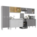 Ver imagem 1 de Armário de Cozinha Completa 6 Pçs com Balcão Gabinete Siena Multimóveis Mp2243 Branco/lacca Fum