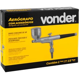 Aerógrafo com Acessórios 15 peças Vonder - 9