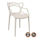 Ver imagem 2 de Kit 4 Cadeiras Empilhável Inmetro Aviv Master Allegra Fratini Polipropileno Fendi Suporta 182kg