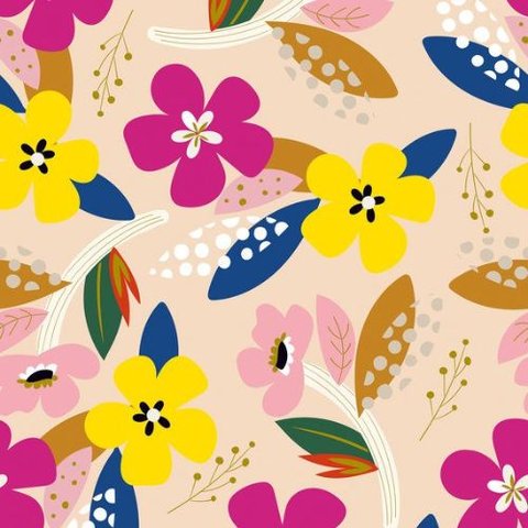 Painel de Parede The Wall 2 Floral Colorido 392091