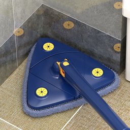Esfregão Mop de Limpeza Triangular Ajustável Giratório 360° - 4