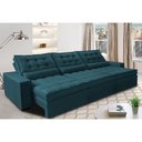 Ver imagem 1 de Sofá Retrátil e Reclinável com Molas Ensacadas Cama Inbox Gold 3,52m Tecido Suede Velusoft Petró