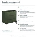 Ver imagem 5 de Mesa de Cabeceira Bend 3 Gavetas Incolar Musgo com Pé Preto