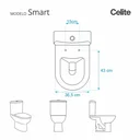 Ver imagem 3 de Assento Sanitário Poliéster Soft Close Smart Onix (Preto Fosco) para Vaso Celite com Ferragem