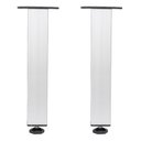 Ver imagem 1 de Kit 2 Pé Alumínio 25cm Fosco Cozinha Móveis 40x40 Regulável