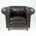 Ver imagem 2 de Poltrona Luiz XV Chesterfield Capitone Corano Cafe