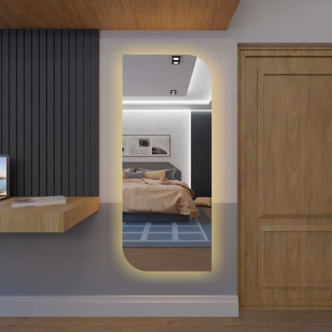 Espelheira 150x40 E24 Polido Sup Par Led Amarelo Bivolt