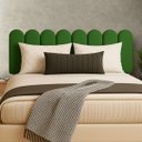 Ver imagem 1 de Cabeceira Nuvem Queen Size Facil Instalação 8 Placas 45x20cm:verde