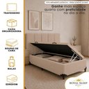 Ver imagem 5 de Cama Box com Baú Solteiro Royal Sleep Suede Bege 88cm