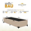Ver imagem 3 de Cama Box com Baú Solteiro Royal Sleep Suede Bege 88cm