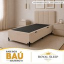 Ver imagem 4 de Cama Box com Baú Solteiro Royal Sleep Suede Bege 88cm