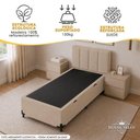 Ver imagem 6 de Cama Box com Baú Solteiro Royal Sleep Suede Bege 88cm