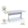 MESA DE REUNIÃO RETANGULAR PANDIN MAXXI - CINZA MX2000 - 3