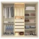 Ver imagem 5 de Guarda-Roupa Casal 3 Portas 1 Porta Reflecta com LED 100% MDF Royale Off White