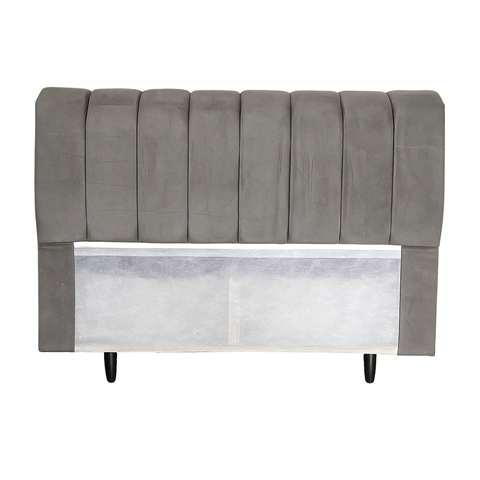 Cabeceira Velutto Casal 140cm Suede Cinza – Élpis Móveis