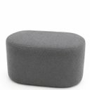 Ver imagem 3 de Puff Star Decorativo Bouclé Curvo para Sala e Recepção Luxo:Cinza Escuro/Bouclé