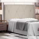 Ver imagem 5 de Cabeceira Decorativa King Size 1,95M Yves Suede Bege - Gran Belo
