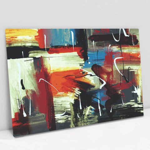 Quadro Decorativo em Canvas Abstrato Viva La Vida TaColado Borda Infinita 60 x 40cm