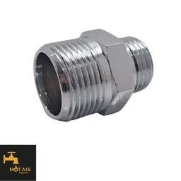 Kit com 10 Redução Niple 1/2 X 3/4 Cromado União para Instalação de Gás - 2