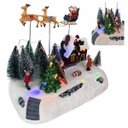 Ver imagem 1 de Cenario Vila Natalina Natal Musical Iluminado Led com Movimento Treno Papai Noel Rena Arvore Decoraç