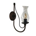Ver imagem 1 de Lustre Para Parede Artesanal Arandela com Cúpula de Vidro Libertas Rosas Artesanato Preto