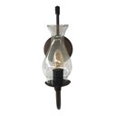 Ver imagem 5 de Lustre Para Parede Artesanal Arandela com Cúpula de Vidro Libertas Rosas Artesanato Preto