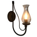 Ver mais imagens de Lustre Para Parede Artesanal Arandela com Cúpula de Vidro Libertas Rosas Artesanato Preto
